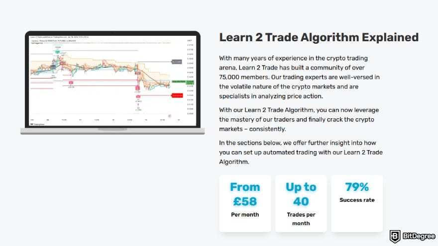 Learn2Trade review: bot algorithm.