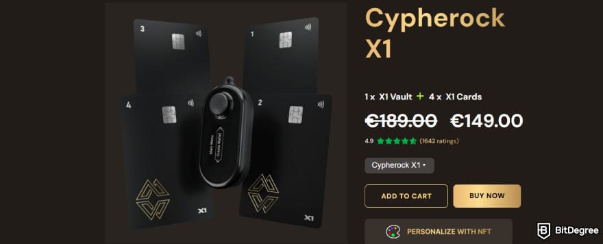 Ledger alternatives: Cypherock X1 buy page.