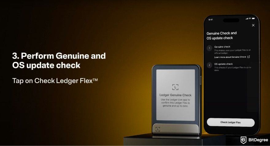 Ledger Flex review: tap on Check Ledger Flex.