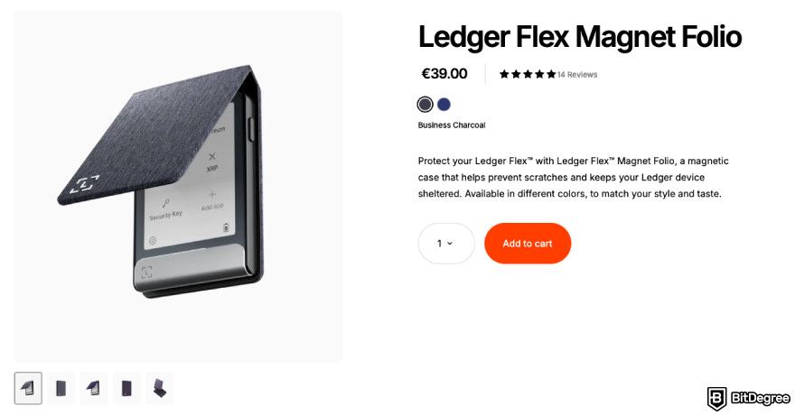 Ledger Flex review: a screenshot of Ledger Flex Magnet Folio.