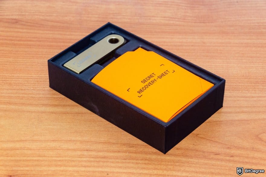 Ledger Nano S Plus review: Ledger Nano S Plus in its box.
