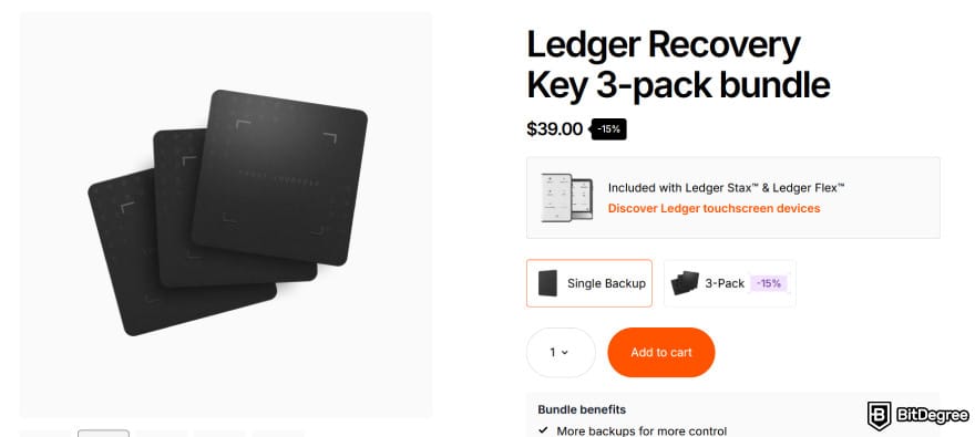 Ledger Recovery Key review: standalone version price.