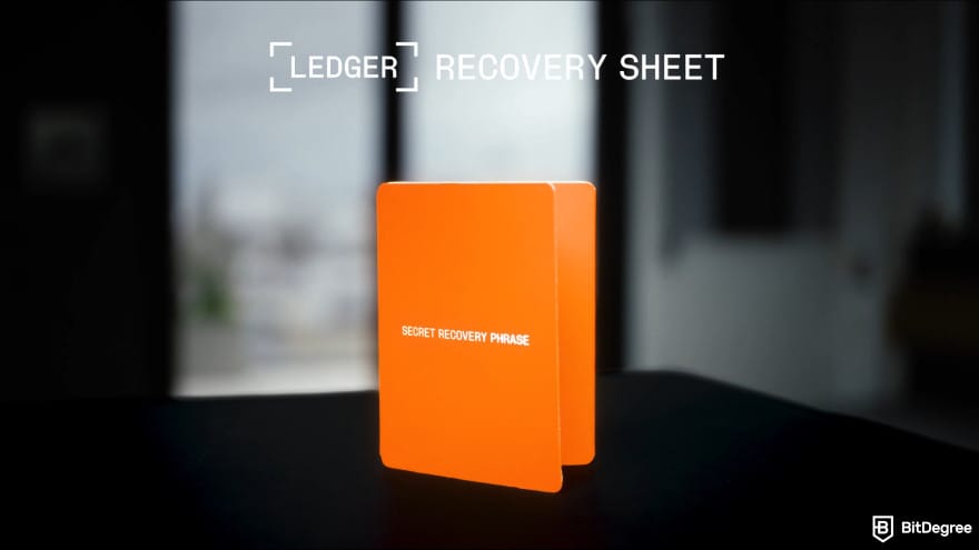 Ledger Recovery Key review: how the recovery sheet looks.
