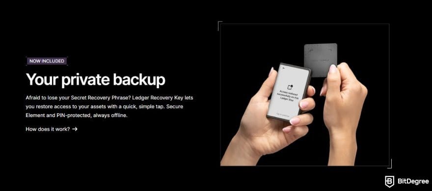 Ledger Stax review: description of Ledger Recovery Key.