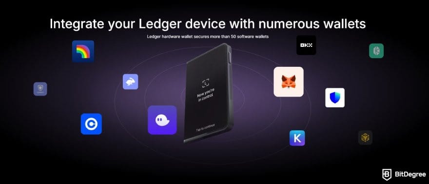 Ledger Stax review: the section for supported wallets on Ledger's website.