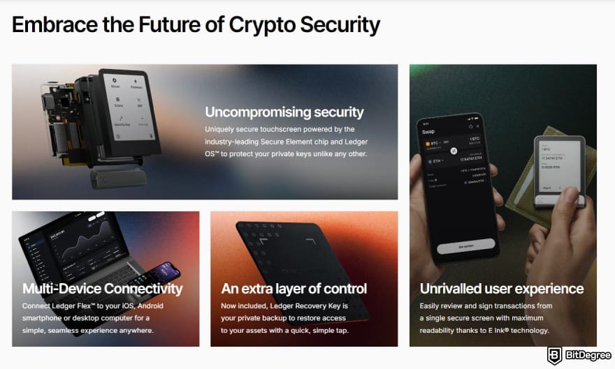 Ledger taxes: Ledger Flex's features.