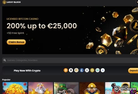 Lucky Block - Up to €25,000 Bonus for New Players
