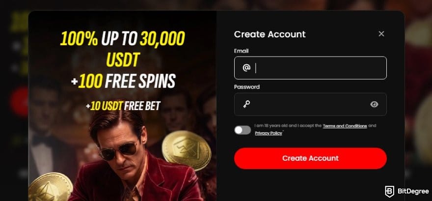 Lucky Rollers promo code: the sign up window on Lucky Rollers. Lucky Rollers promo code: the sign up window on Lucky Rollers.