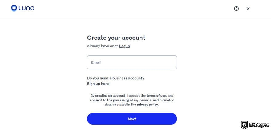 Luno promo code: create your account.