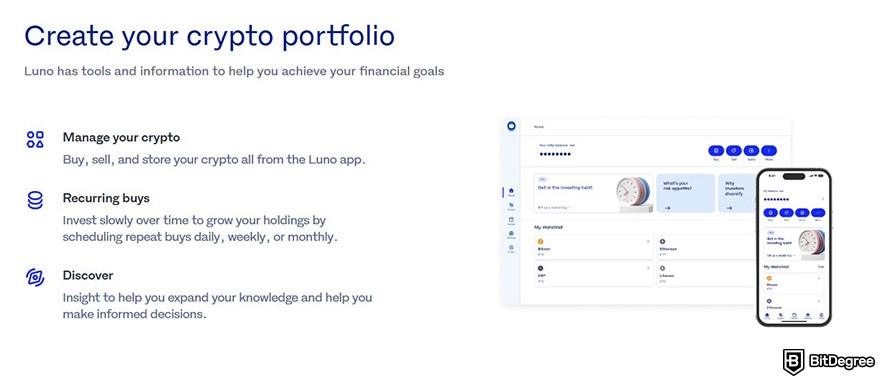 Luno review summary: Luno's features.