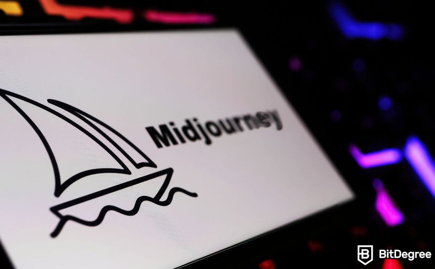 Machine learning vs AI: Midjourney logo.