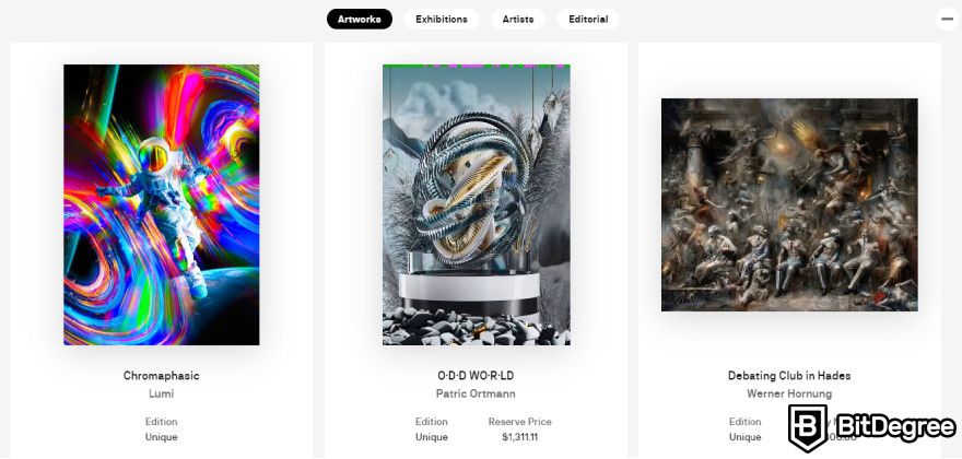 MakersPlace Review: a screenshot of MakersPlace's website.