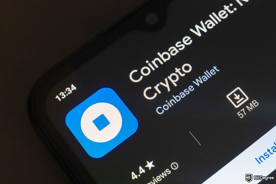 Managing multiple crypto wallets: a preview of the Coinbase Wallet app on App Store.