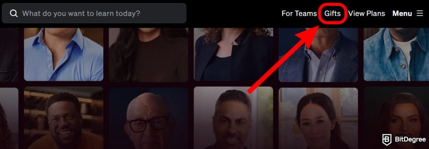 MasterClass Black Friday: visit MasterClass and select [Gift].