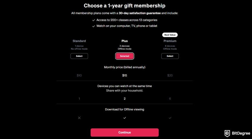 MasterClass Black Friday: select membership plan to gift. MasterClass Black Friday: select membership plan to gift.