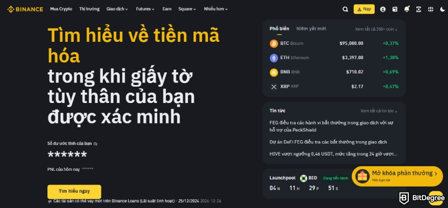 Meme coin là gì: Trang chủ Binance.