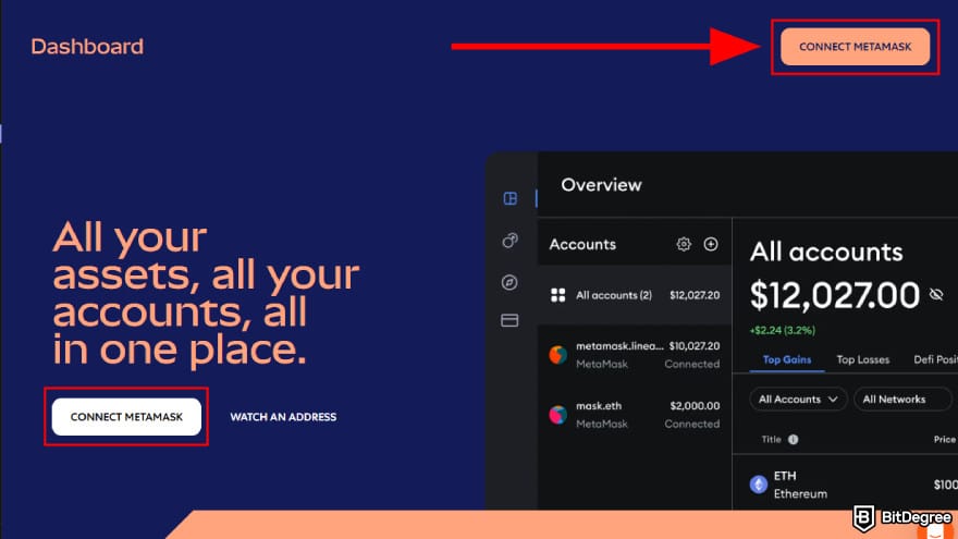 MetaMask referral: select Connect Metamask option. MetaMask referral: select Connect Metamask option.