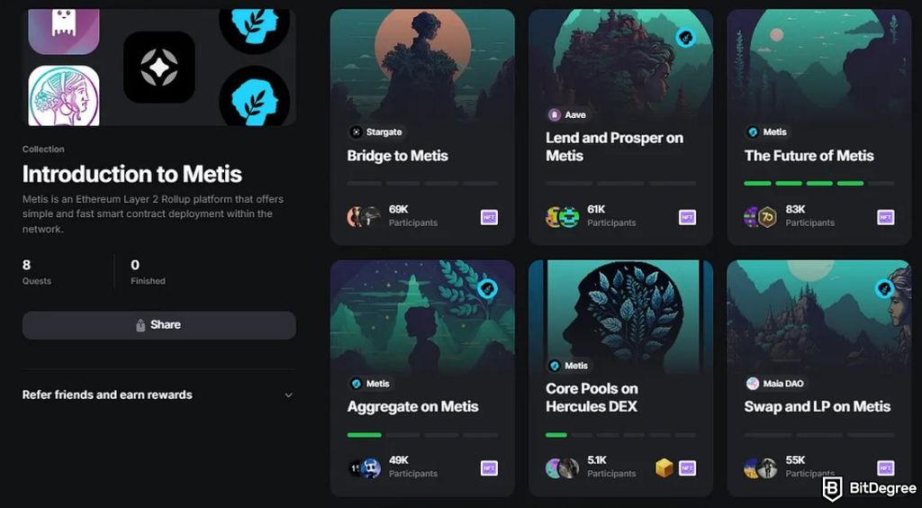 Metis airdrop: Metis Layer3 quests.
