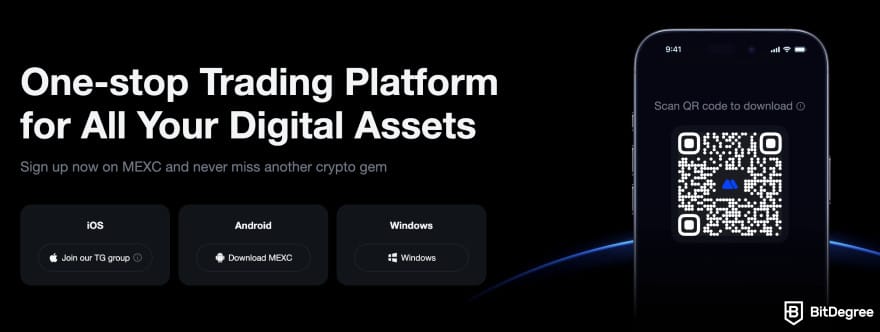 MEXC copy trading: MEXC copy trading app for iOS Android, and Windows.