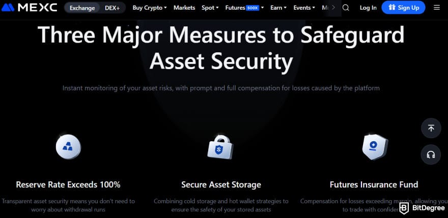 MEXC KYC: MEXC security page.