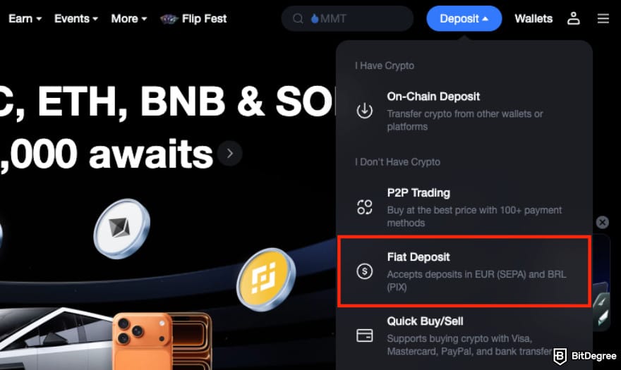 MEXC review: fiat deposit.