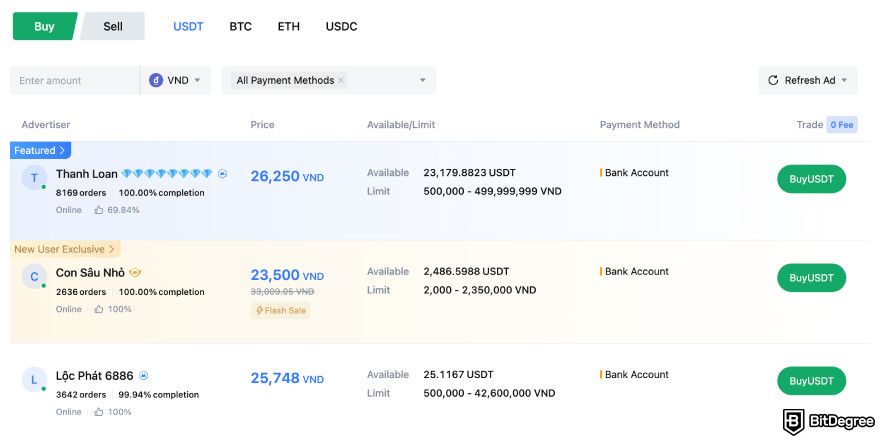 MEXC review: P2P / OTC platform.