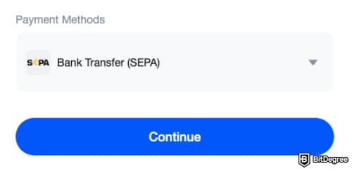 MEXC review: pick the payment method.