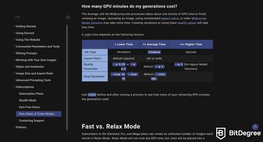 Midjourney review: article about GPU minutes.