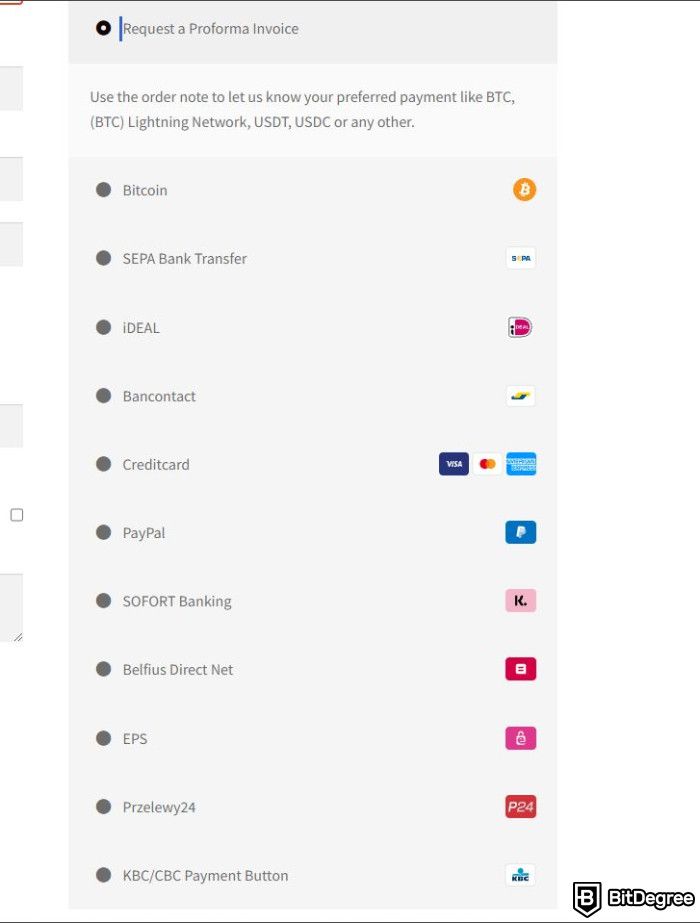 Mining Wholesale review: payment options.