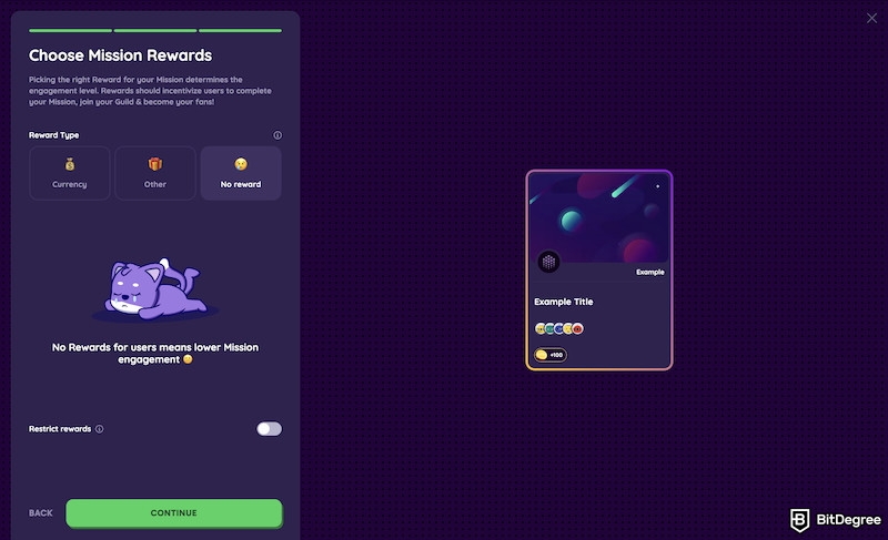 How to build a crypto community: Choosing Mission rewards: No reward.