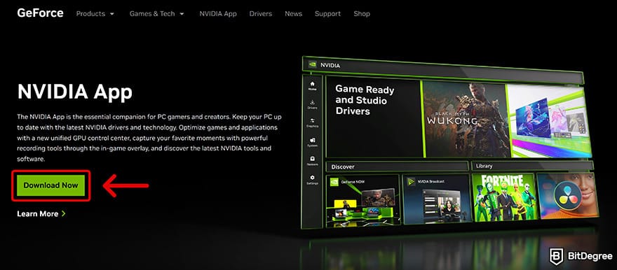 Monero mining: Nvidia App.