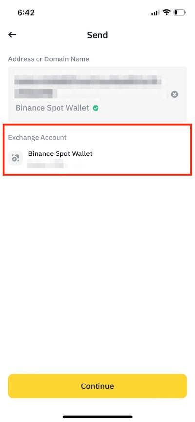 Money stuck in DeFi wallet: Binance's sell address.