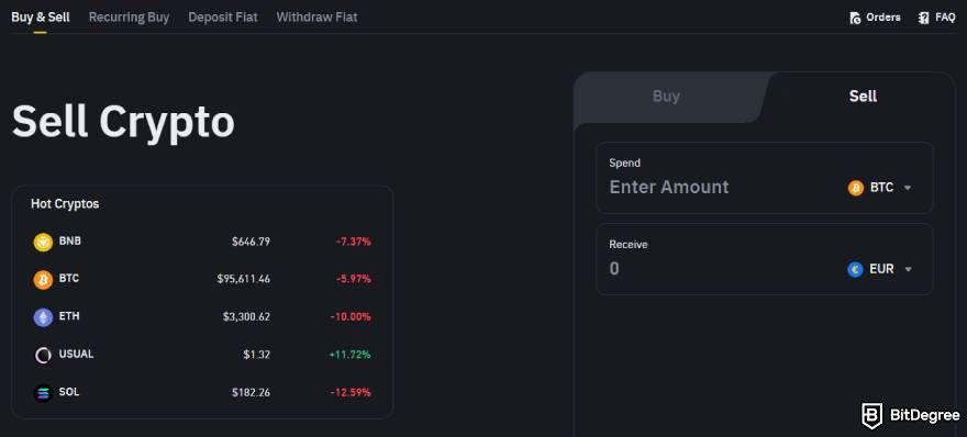 Money stuck in DeFi wallet: buying and selling on Binance.