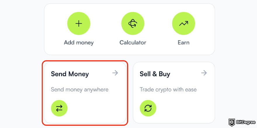 MoneyGram alternatives: the [Send Money] button on Ogvio.