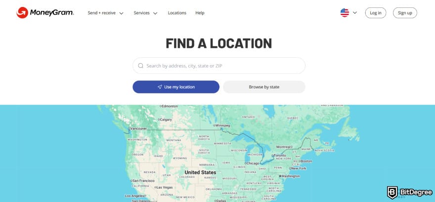 MoneyGram review: find an offline MoneyGram location.