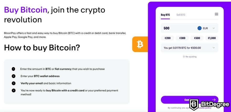 MoonPay review: buy Bitcoin via MoonPay.