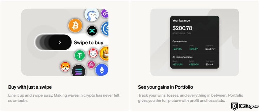 MoonPay review: illustration of how intuitive MoonPay is.