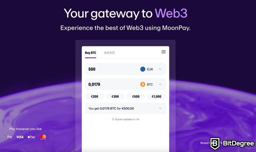 MoonPay review: your gateway to Web3.
