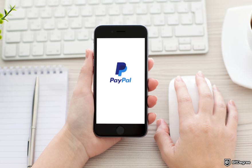 Most asked crypto questions: PayPal on phone.