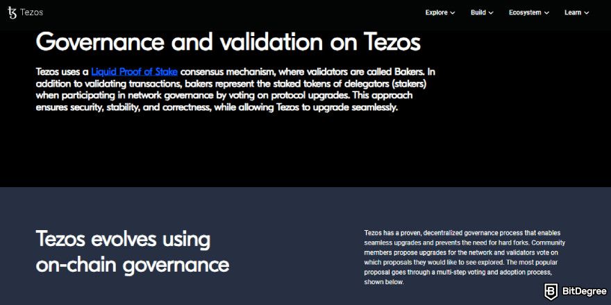 Most energy efficient cryptocurrency: Tezos website.