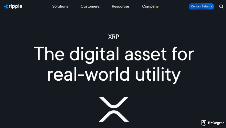 Most energy efficient cryptocurrency: XRP website.