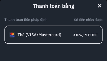 Mua BOOK OF MEME coin ở đâu: Thêm thẻ để thanh toán.