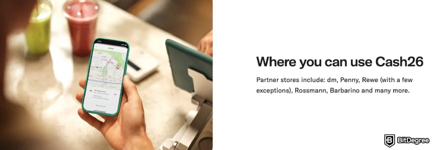 N26 review: N26 stating where you can use Cash26. N26 review: N26 stating where you can use Cash26.