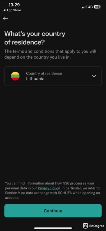 N26 review: N26's KYC verification asking what country you're from. N26 review: N26's KYC verification asking what country you're from.
