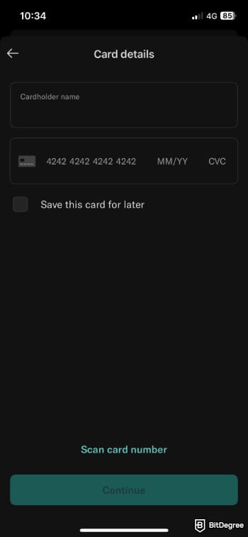 N26 review: N26 asking you to enter card details. N26 review: N26 asking you to enter card details.