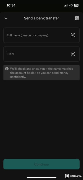 N26 review: N26 asking you to enter the information for a bank transfer. N26 review: N26 asking you to enter the information for a bank transfer.