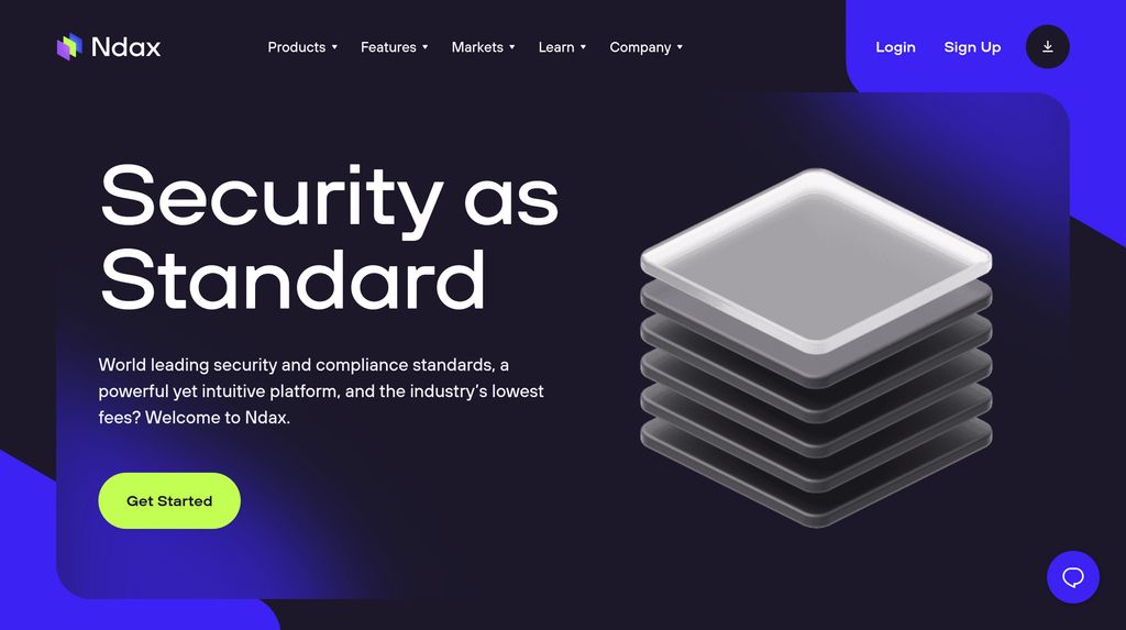 Ndax review: a preview of Ndax's Security as Standard page.