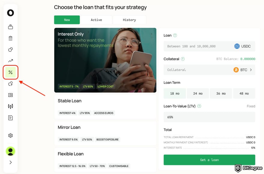 Nebeus review: the tab where you can get a loan. Nebeus review: the tab where you can get a loan.