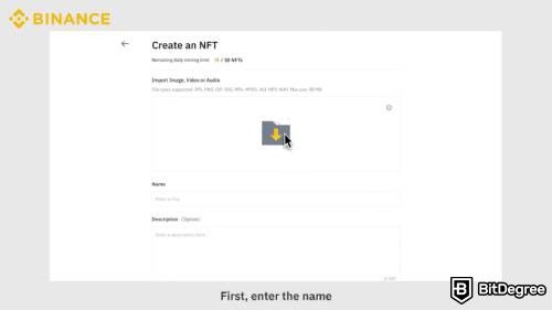 NFT Music: Creating NFT on Binance platform
