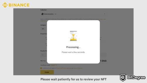 NFT Music: Binance NFT creation processing